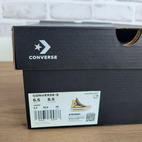 ⭐Converse Chuck Taylor All Star Lift Double Stack Gold Sz 6.5 Mens Shoes A15164C